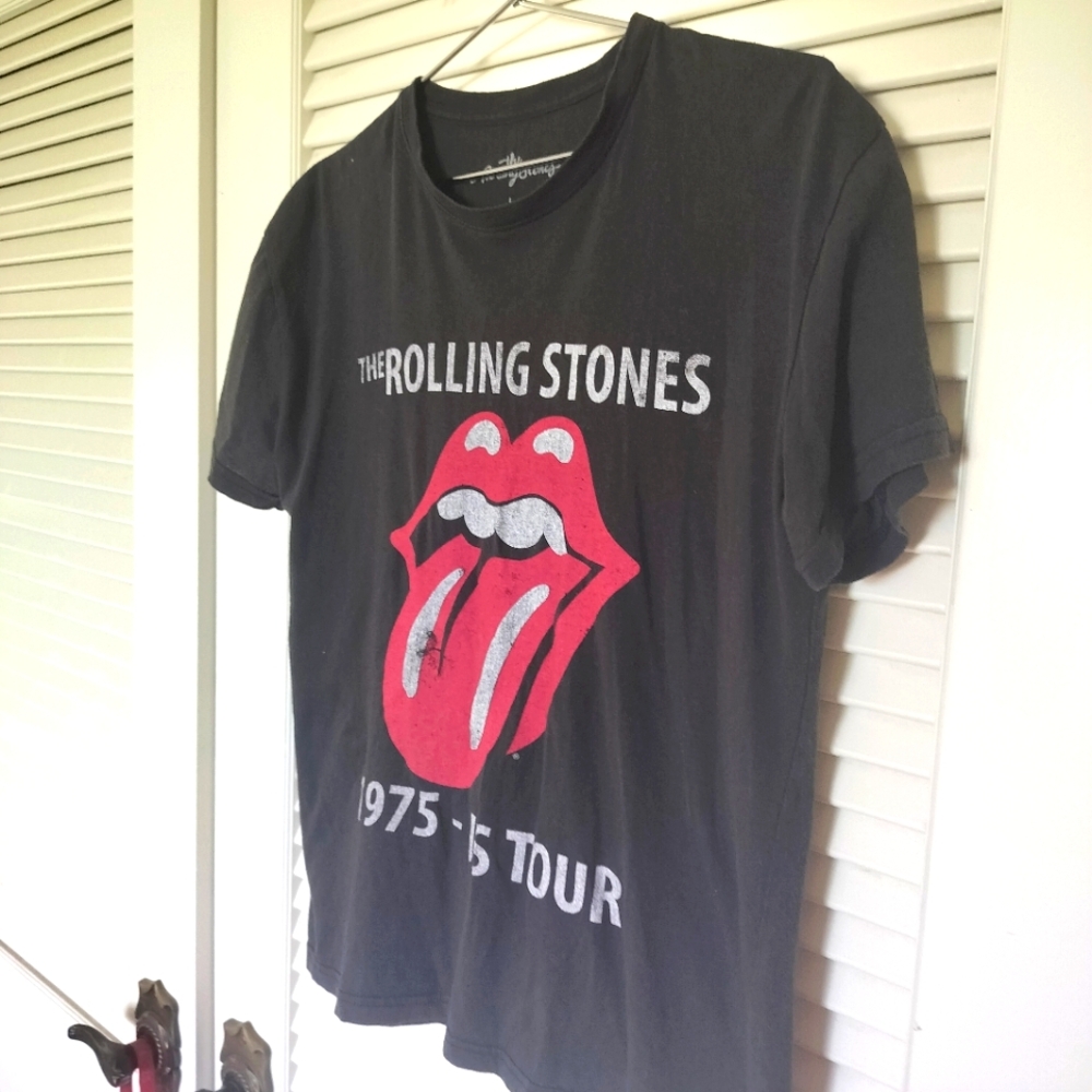 The Rolling Stones Black Cotton Tee Women's Size Large